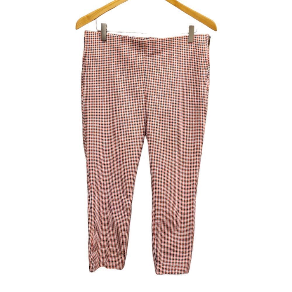NWOT Crosby. Springfield Cropped Red Blue Gingham Pull on Pant 8 - Picture 2 of 12